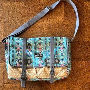 Matilda Jane Blue Floral and Polka Dot Crossbody Bag